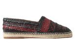 Dolce & Gabbana Schwarze Bordeaux-Buffelleder-Espadrilleschuhe