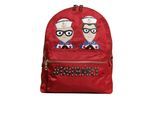 Rode DGFAMILY VULCANO Versierde Rugzak Tasche