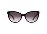 Max Mara Rund Damen Glänzend Schwarz Rauch Grau Gradient MM0058 Logo 13