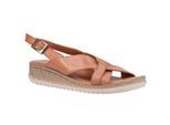Hush Puppies Vrouwen/dames Elena Leren Wigsandaal (Tan)