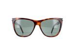 Saint Laurent SL 526 002 glanzend medium havana effen groene zonnebril