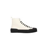 Jil Sander Beigefarbene Stoff High-Top Sneakers