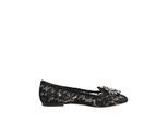 Dolce & Gabbana Schwarze Taormina Spitzenkreationen Flache Schuhe