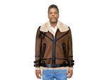 Heren bruin vintage pilot B3 schapenvacht jas- KNOXVILLE