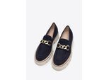 Wittchen Damen-Wildlederslipper mit Kette und Plateau, marineblaues Wildleder