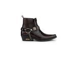 Herren-Winklepicker-Western-Gothic-Stiefel aus braunem Leder