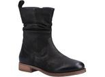 Hush Puppies Emilia Leder Damen Schwarz Stiefel