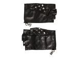 Schwarze Leder Nieten Fingerlosen Handhandschuhe für Männer