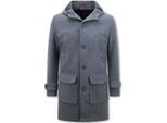 Enos Getailleerde mantel jas winter met capuchon 8931