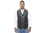 Heren slim klassiek lederen vest-Bristol
