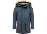 Enos Lange parka jas met bontkraag - Winterjas