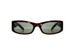 Saint Laurent Rechthoek Dames Donker Gespikkeld Havana Grijs SL M152