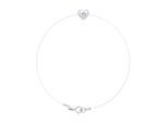 DIADEMA - Armband - Transparentes Nylon - Herz - Echter Diamant