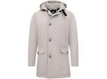 Enos Gewatteerde parka met capuchon beige
