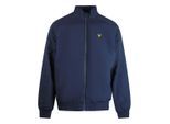 Lyle & Scott marineblauw jack met gewatteerde mouwen en volledige ritssluiting