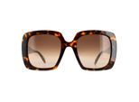 Alexander McQueen Square Dames Tortoise Bruin Gradient AM0378S
