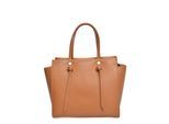 Anna Luchini Brown Rundleer Tas