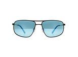 Serengeti Rectangle Mens Shiny Black Saturn Polarized 555nm Blue Dante 2.0