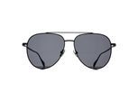 Salvatore Ferragamo SF308S 002 matzwarte donkergrijze zonnebril