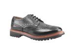 Cotswold Heren Quenington Commando Lace Up Dress Leather Shoe (Zwart)