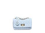 Luisa Vannini Turquoise Rundleer Tas
