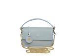 Anna Luchini Turquoise Rundleer Tas