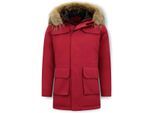 Enos Parka winterjas met grote echte bontkraag