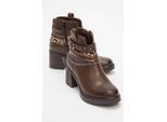 Boliva Schnalle Kette Blockabsatz Stiefel (Damen)