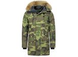 Y Chrom Lange parka jas met bontkraag