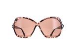 Tom Ford Rosemin FT1013 55Y gekleurde havana violette zonnebril