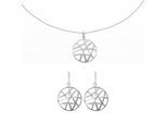 Orphelia 'Amabella' Dames 925 Sterling Zilveren Set: Ketting-Hanger + Oorbellen - Zilver SET-7098