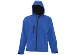 SOLS Heren Replay Hooded Soft Shell Jacket (ademend, winddicht en waterbestendig) (Koningsblauw)