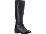 Hush Puppies Heidi Leder Damen Schwarz Leder Stiefel