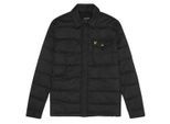 Jetzwart gewatteerd jack met kraag van Lyle & Scott