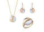 Orphelia 'Moragene' Dames 925 Sterling Zilveren Set: Halsketting + Oorbellen + Ring - Goud SET-7506/G