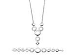 Orphelia Damen 925 Sterling Silber Set: Kette + Armband - Silber SET-019
