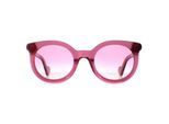 Moncler ML0015 75Z glanzend transparant fuxia roze gradiÃ«nt zonnebril