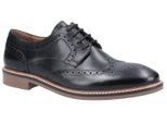 Hush Puppies Bryson Leren Heren Zwarte Brogues Schoenen