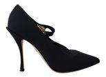 Dolce & Gabbana Schwarze Socken Stretch Kristall Pumps Damen Schuhe