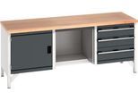 cubio Kastenwerkbank mit 3 Schubladen