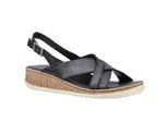 Hush Puppies Vrouwen/dames Elena Leren Wigsandaal (Zwart)