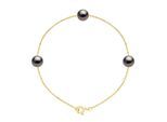 Armband TRIO - 3 echte Tahiti-Zuchtperlen, rund 7-8 mm