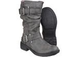 Rocket Dog Womens/Ladies Trumble Zip up Faux Leder Mid Calf Stiefel