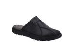 Hush Puppies Heren Carson Leren Muiltjes (Zwart)