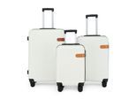 Hardshell Cream Cabine Kofferset Robuuste ABS Lichtgewicht Bagage Vakantietas