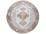 Veer Carpets Vloerkleed karaca brown 08 rond ø200 cm
