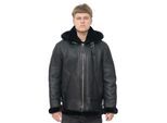 Heren schapenvachtleer B3 Flying Jacket-Columbus met capuchon