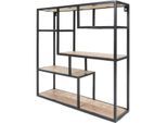 Home67 Wandkast huub hout 73 x 73 x 21 cm
