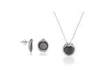 Orphelia Dames 925 Sterling Zilveren Set: Ketting-Hanger + Oorbellen - Zilver SET-5900