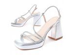 Montevita Fessel-Sandale Festsand5 in Silber